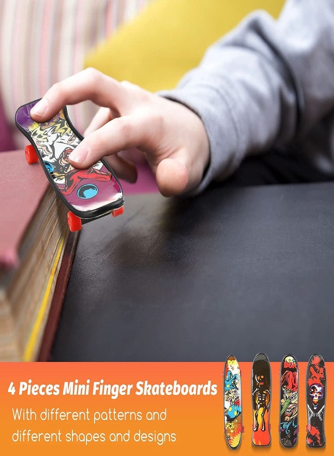 سكويشي مجموعة ألواح تزلج صغيرة طرية مكونة من 6 قطع، لعبة لوح تزلج صغيرة للأولاد والبنات والكبار، ديكور مكتبي عشوائي لتدريب تنسيق الأصابع، وتخفيف التوتر، وهدايا للحفلات. - Image 4